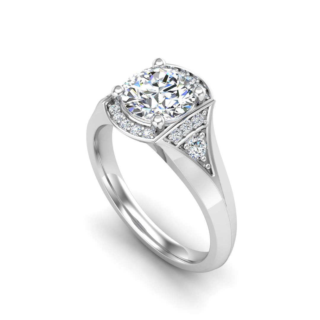 Aitana Halo Engagement Ring